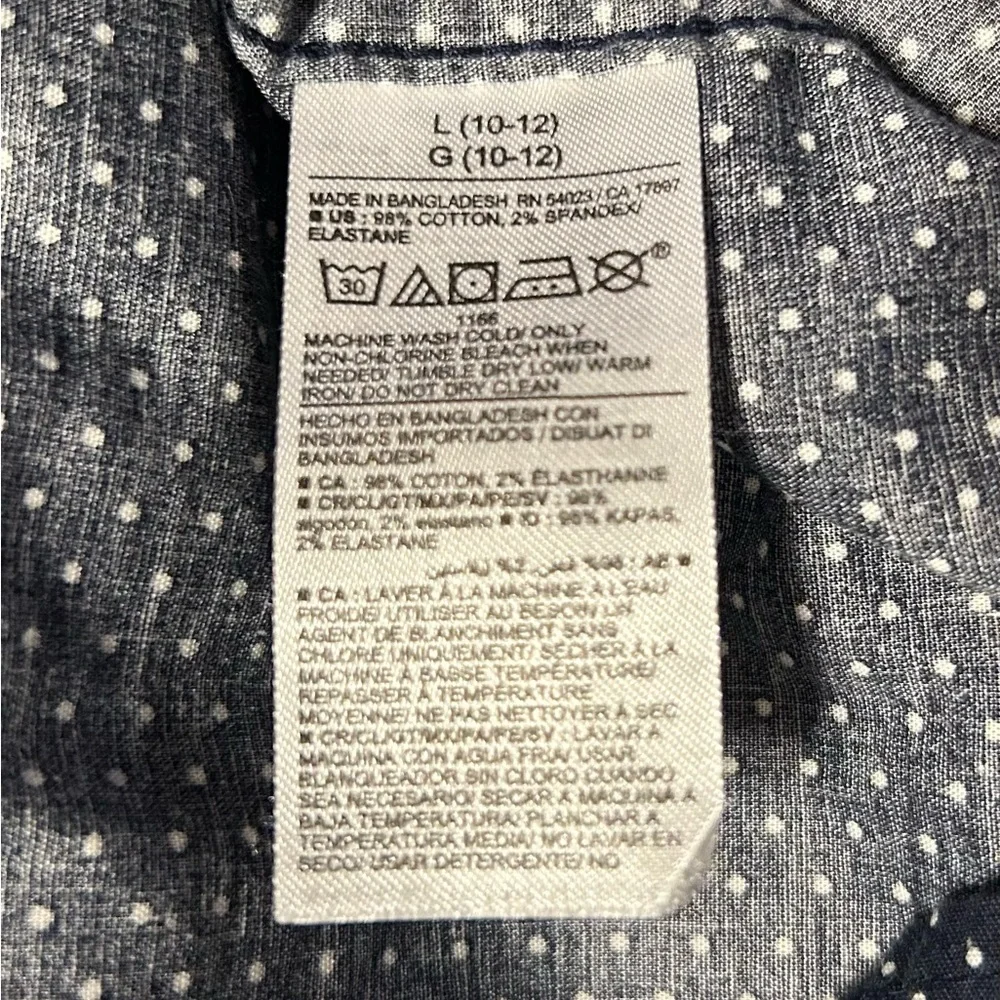 Old Navy Kids Navy‎ Polka Dot Shirt